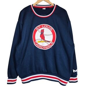 MLB St Louis Cardinals Maryville University Sweatshirt Navy Blue XL 50640